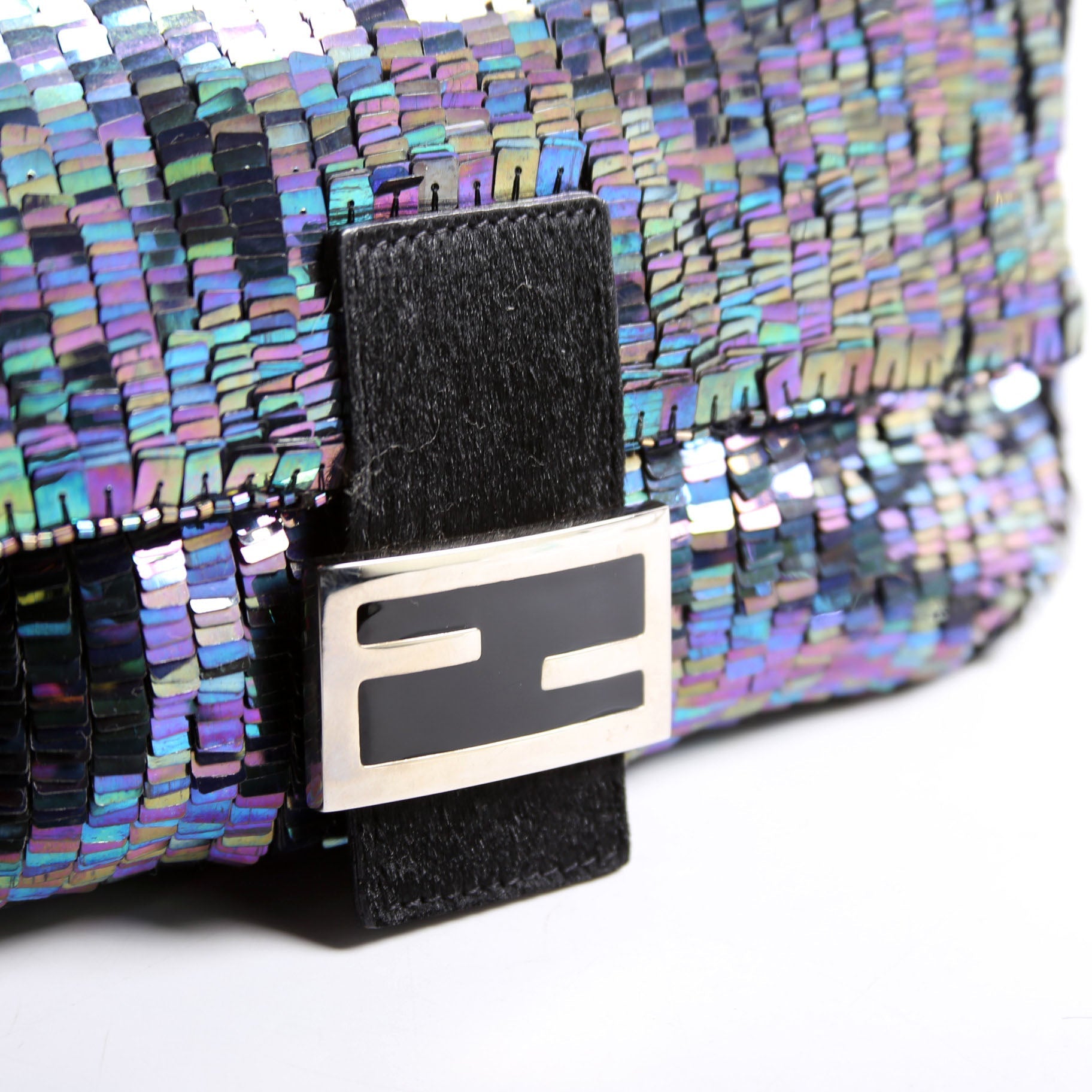 Baguette Sequin Ponyhair Blue