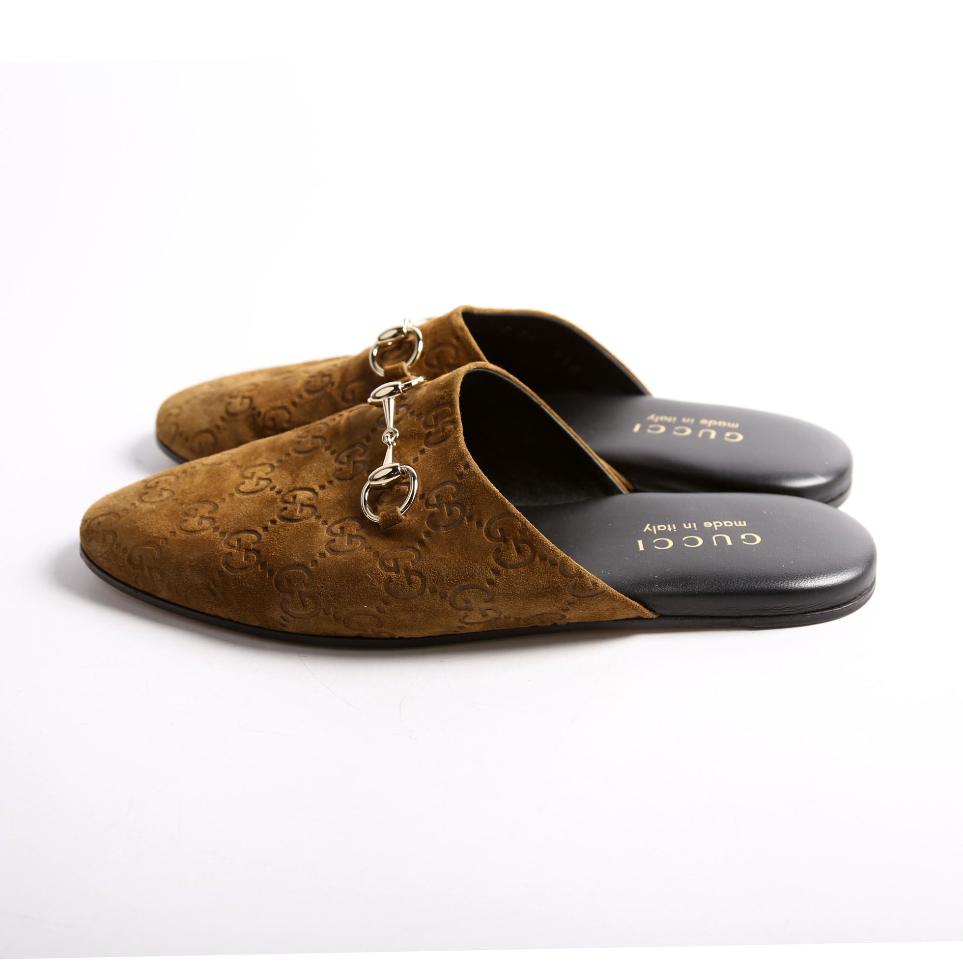Horsebit Suede Mules Size 36
