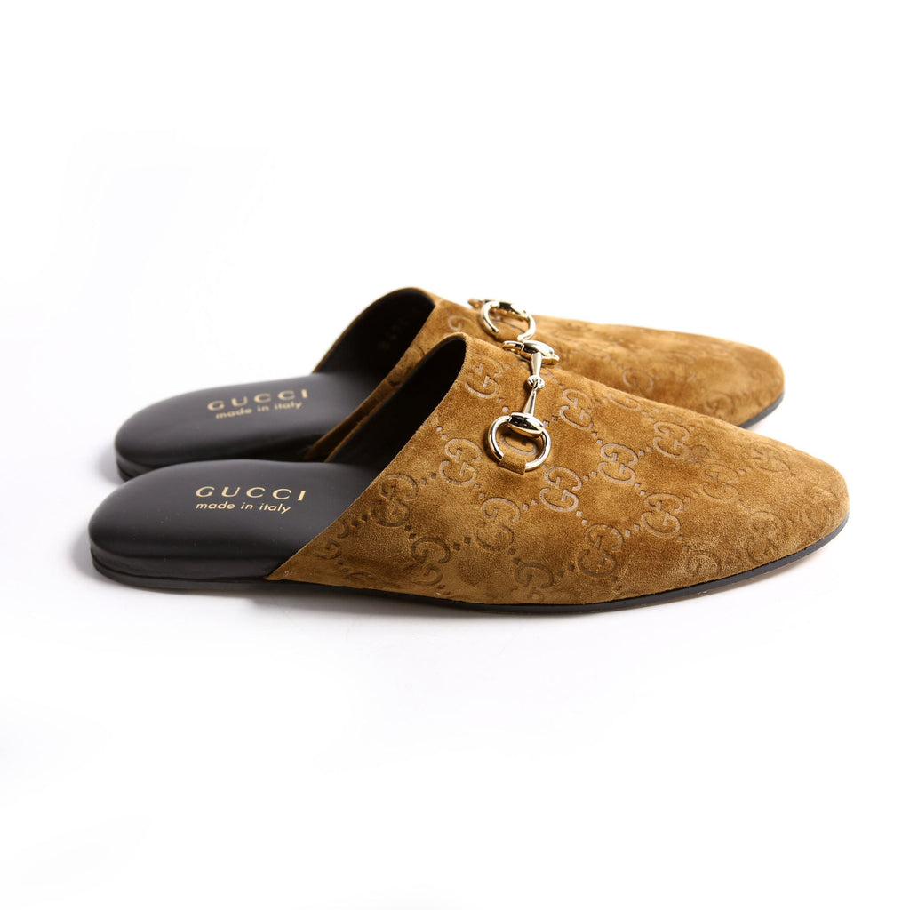 Horsebit Suede Mules Size 36