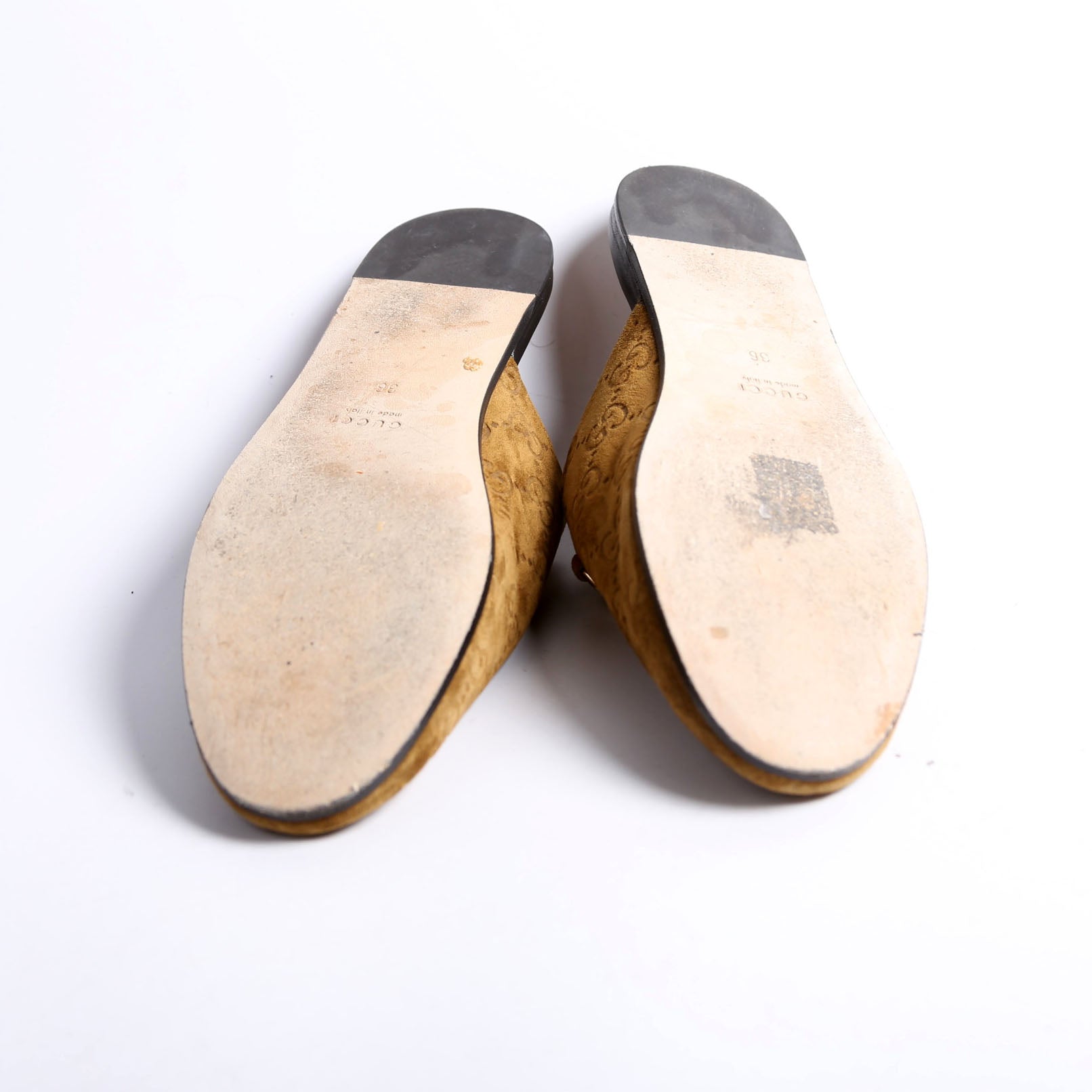 Horsebit Suede Mules Size 36