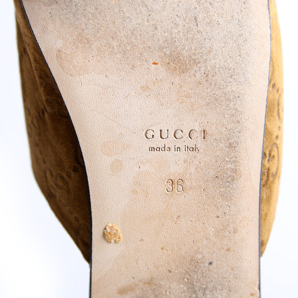 Horsebit Suede Mules Size 36