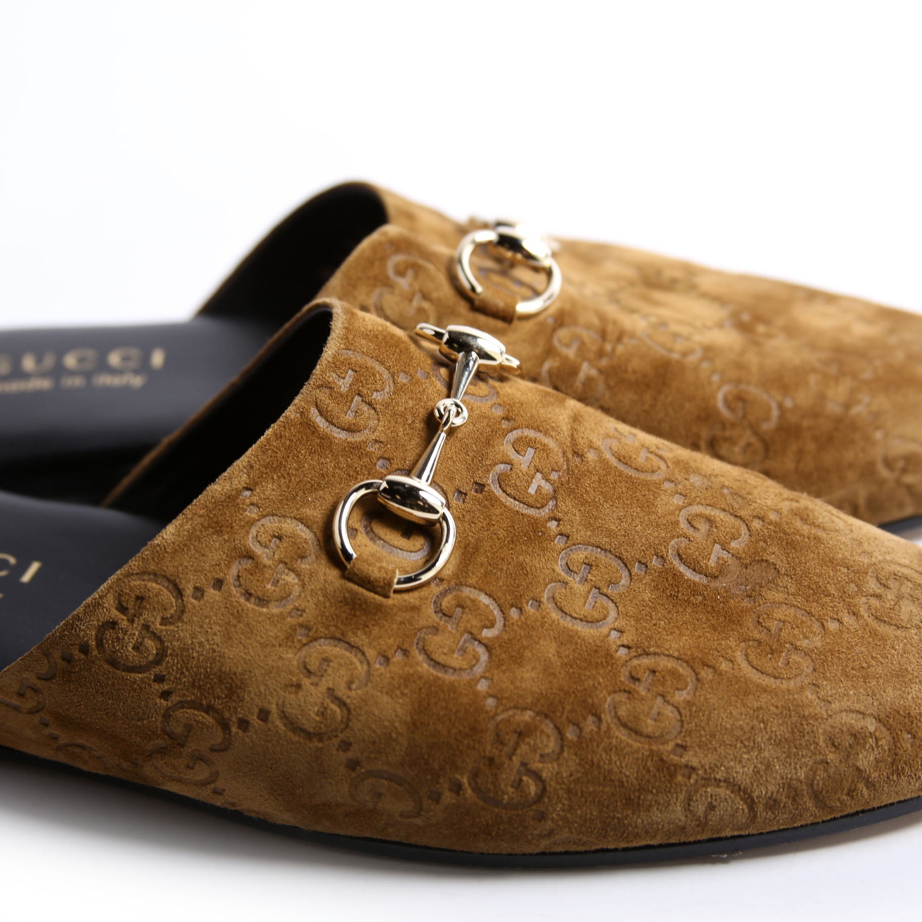Horsebit Suede Mules Size 36