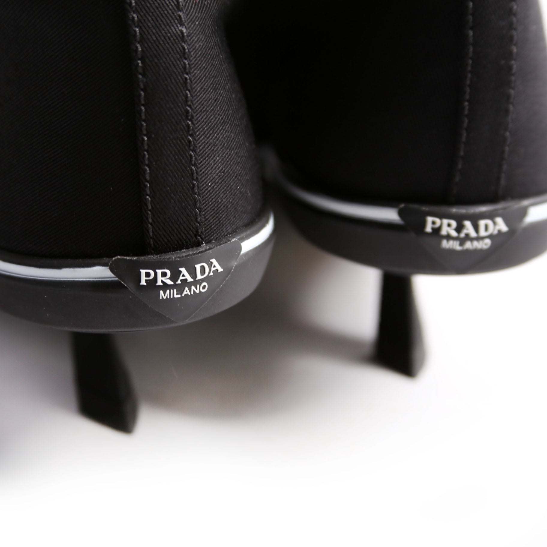 Prada Pointed Toe Sneaker Kitten Heel Size 37.5