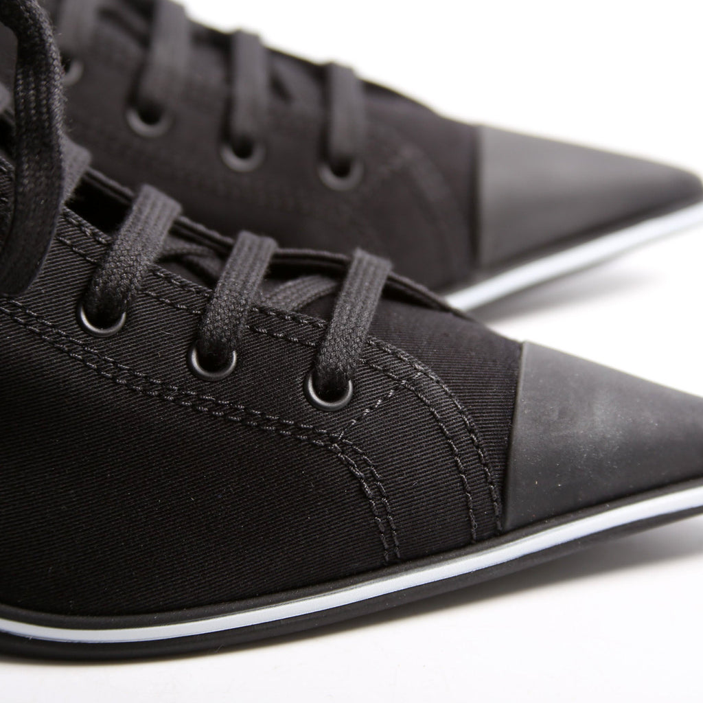 Prada Pointed Toe Sneaker Kitten Heel Size 37.5