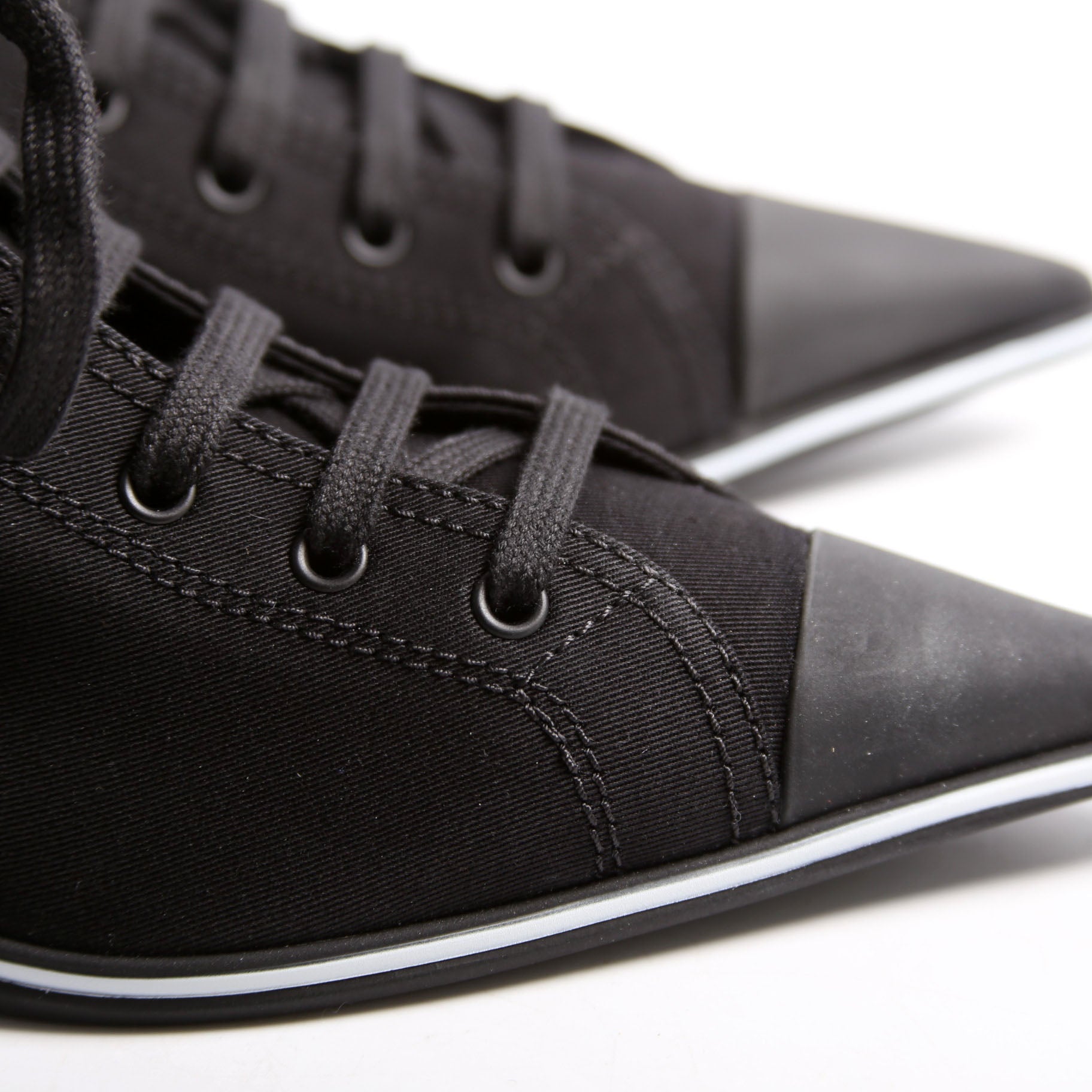 Prada Pointed Toe Sneaker Kitten Heel Size 37.5