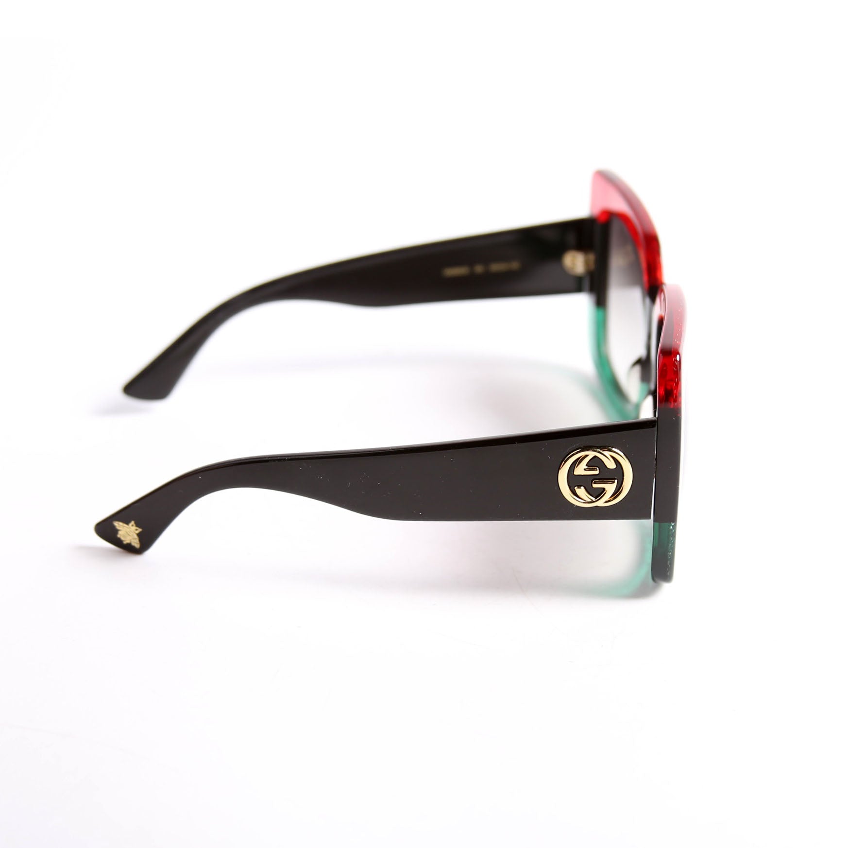 GG0083S Square Sunglasses Red/Green