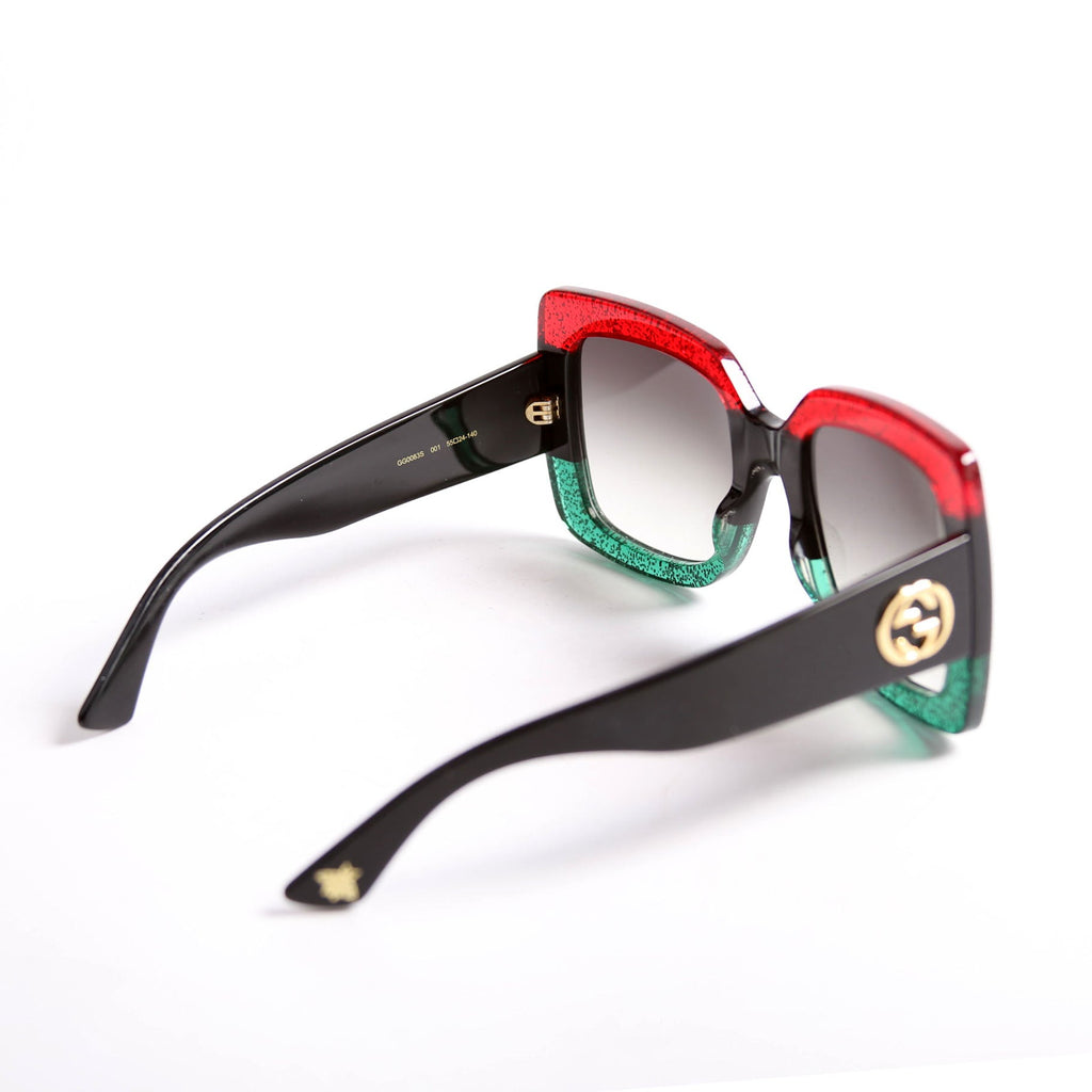 GG0083S Square Sunglasses Red/Green