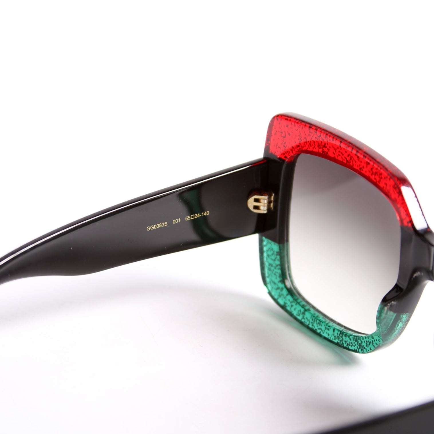 GG0083S Square Sunglasses Red/Green