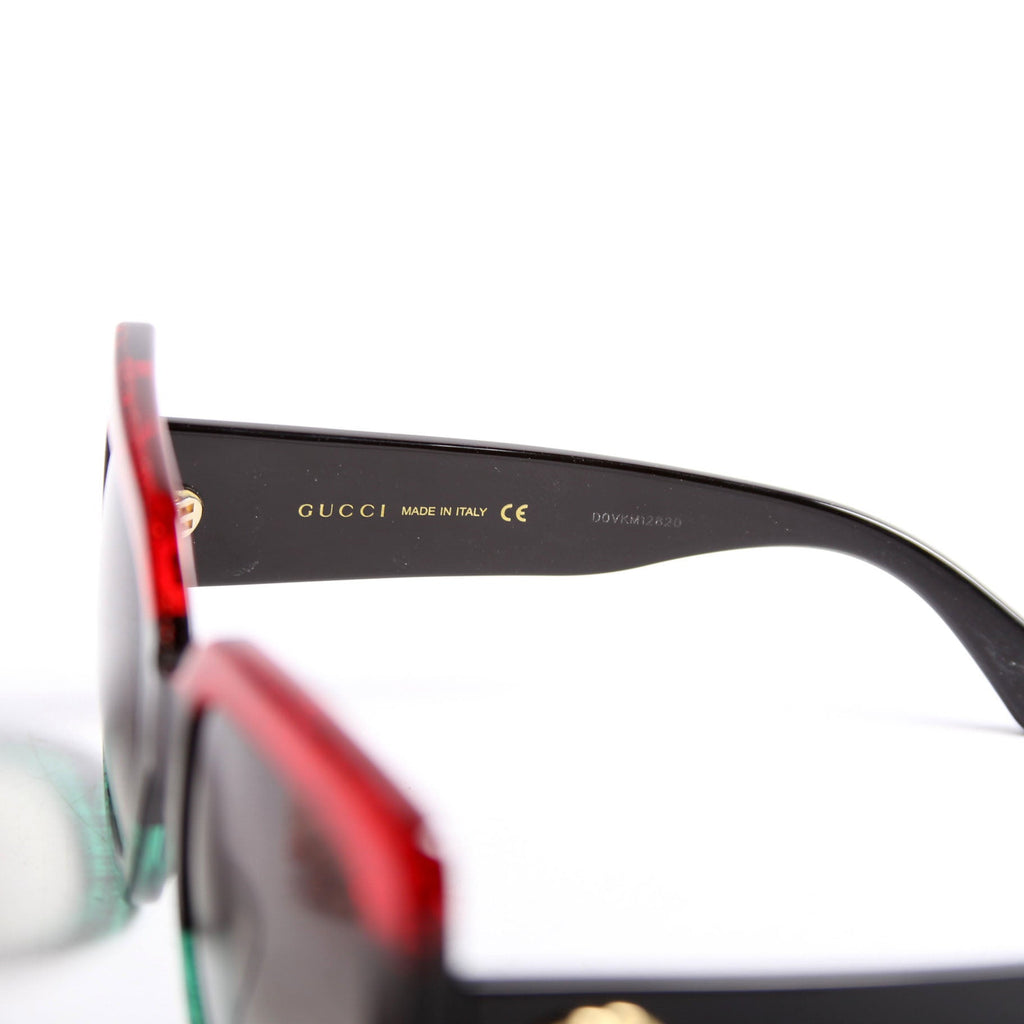 GG0083S Square Sunglasses Red/Green