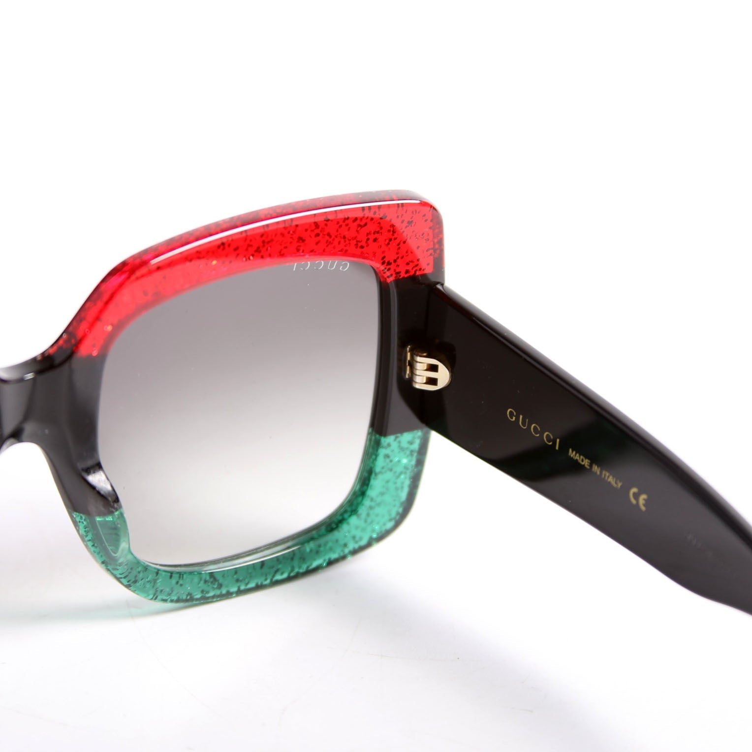GG0083S Square Sunglasses Red/Green