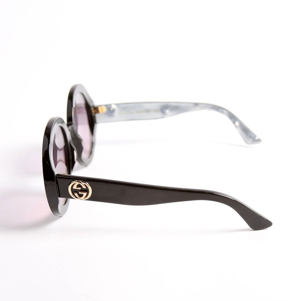 GG0319S Acetate Round Sunglasses Black