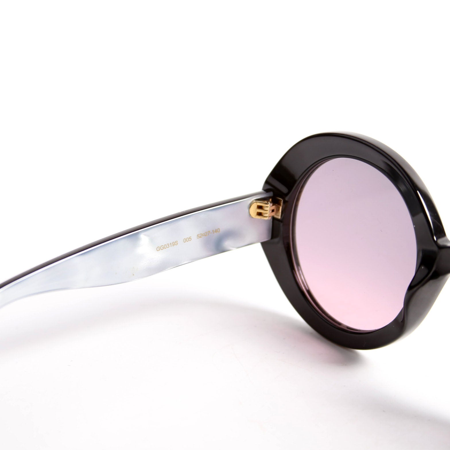 GG0319S Acetate Round Sunglasses Black