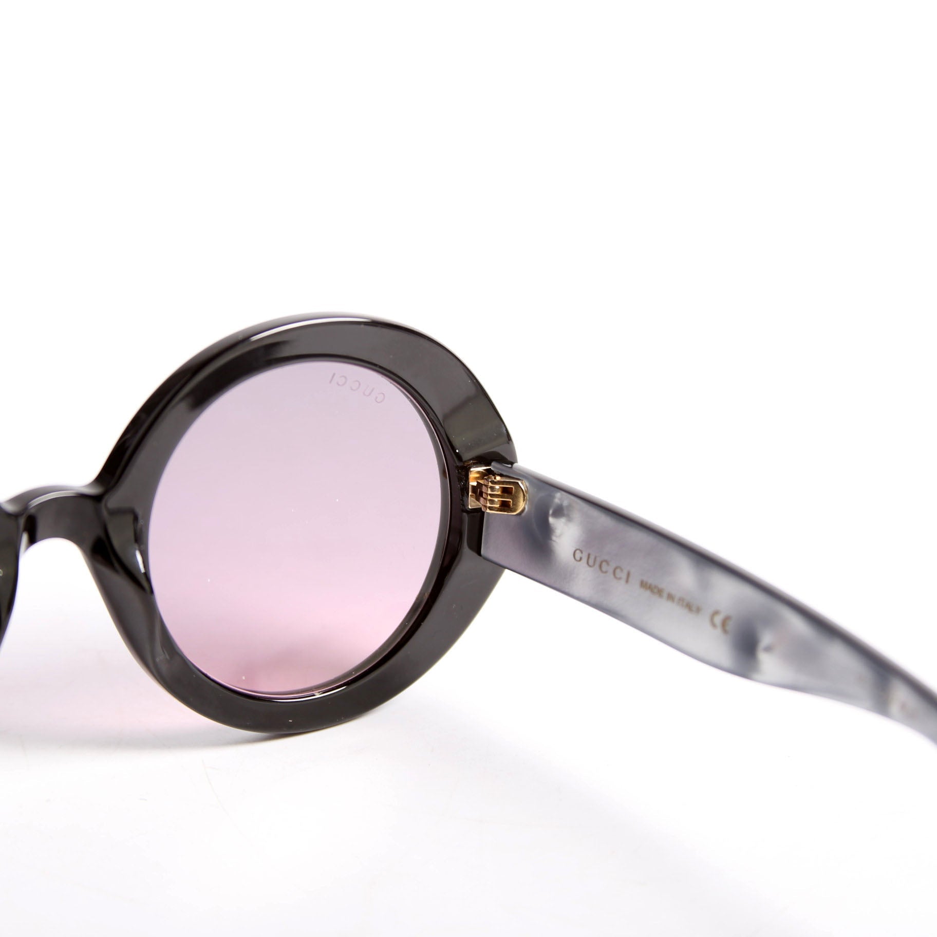 GG0319S Acetate Round Sunglasses Black