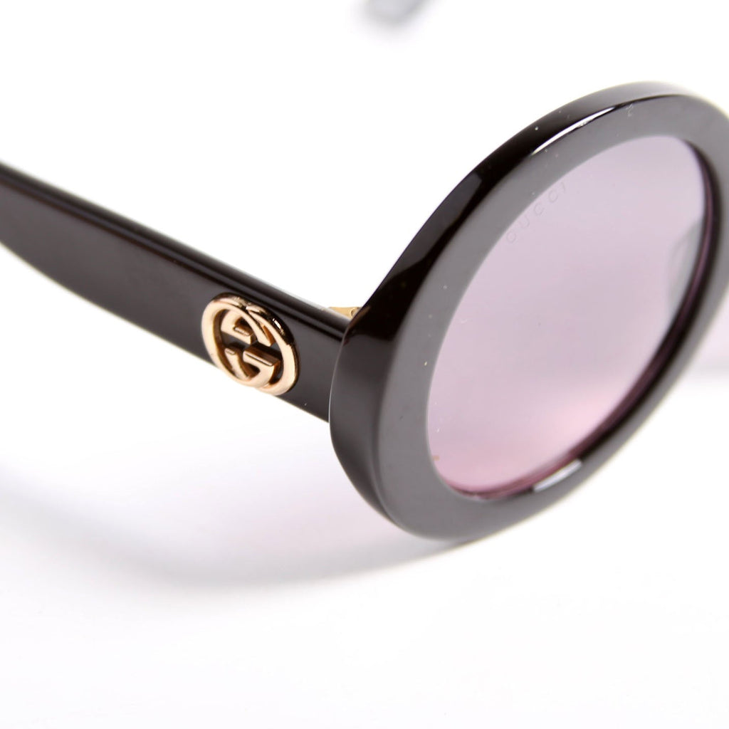 GG0319S Acetate Round Sunglasses Black