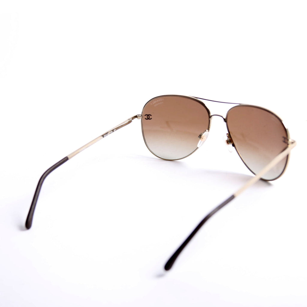 4189-T-Q Aviator Sunglasses Brown/Black