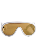 LW40108I Wave Mask Sunglasses White/Gold