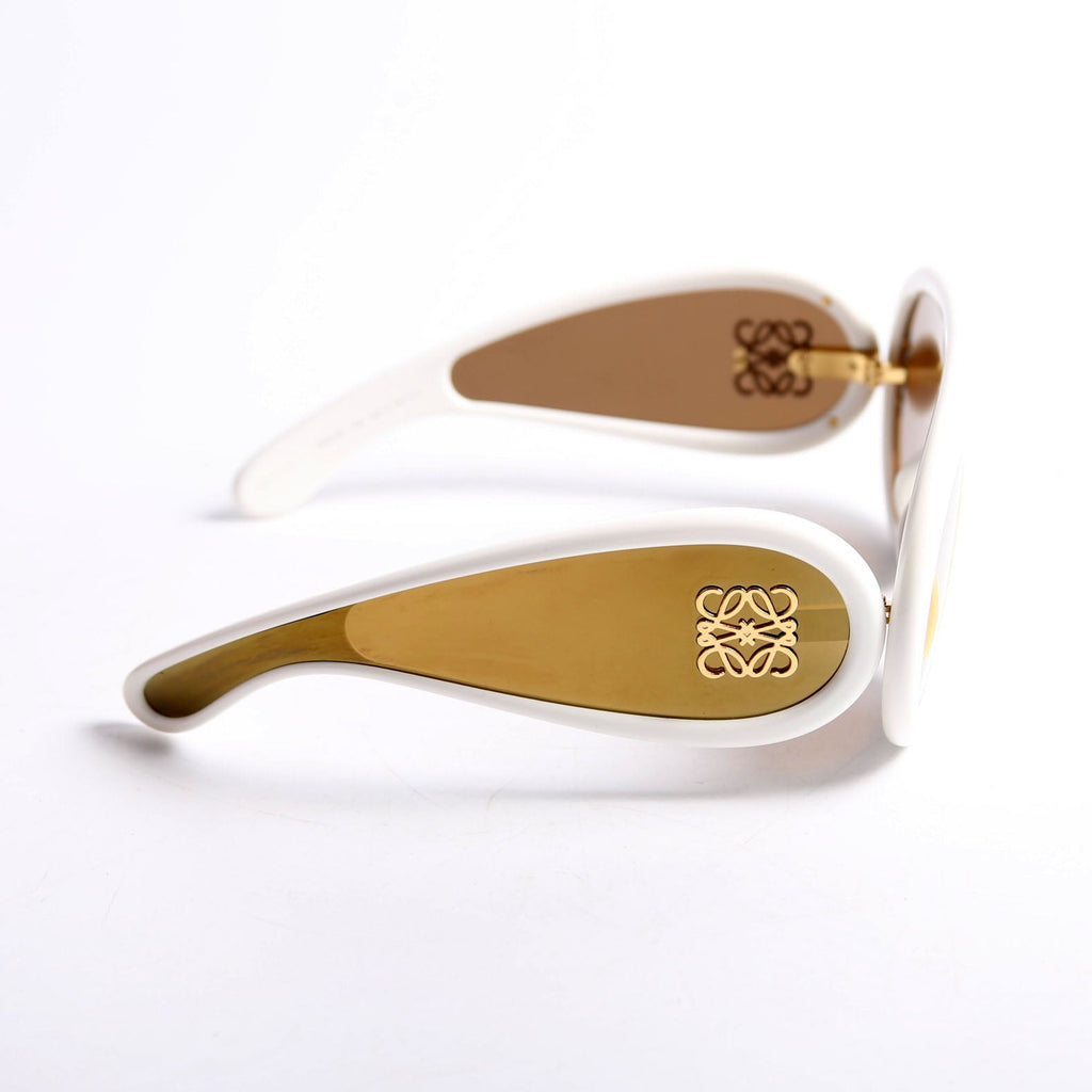 LW40108I Wave Mask Sunglasses White/Gold