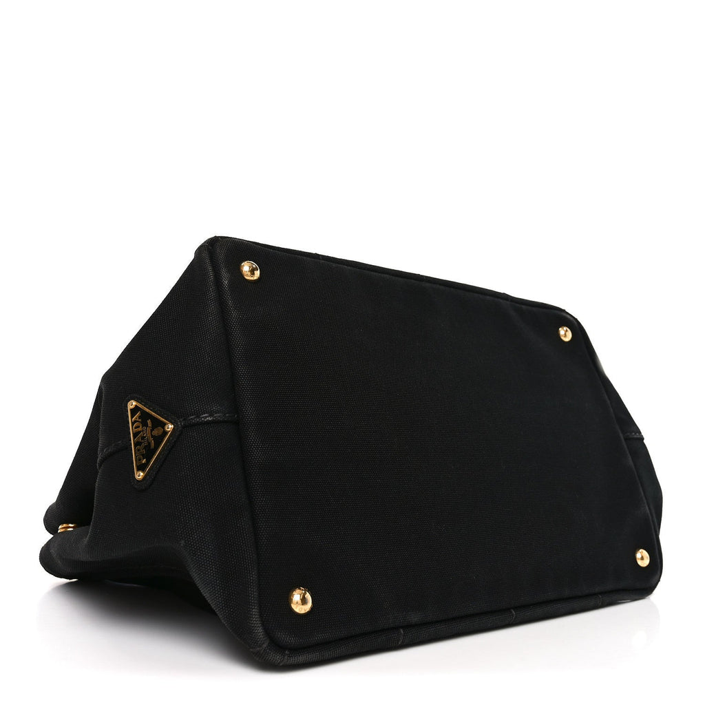 Prada Canapa Logo Tote Black