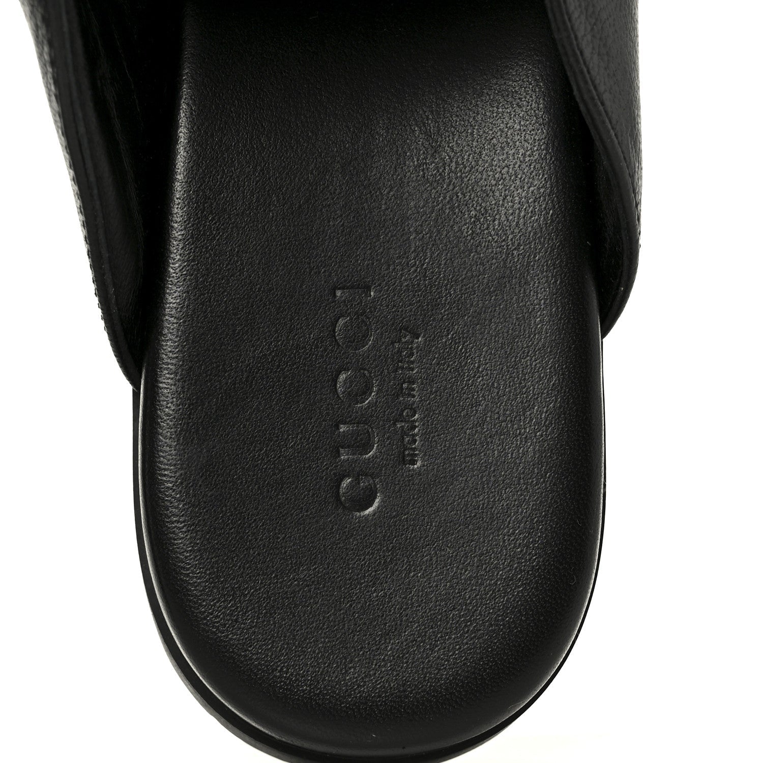 Gucci Goatskin Auroville Horsebit Mules 37.5 Black