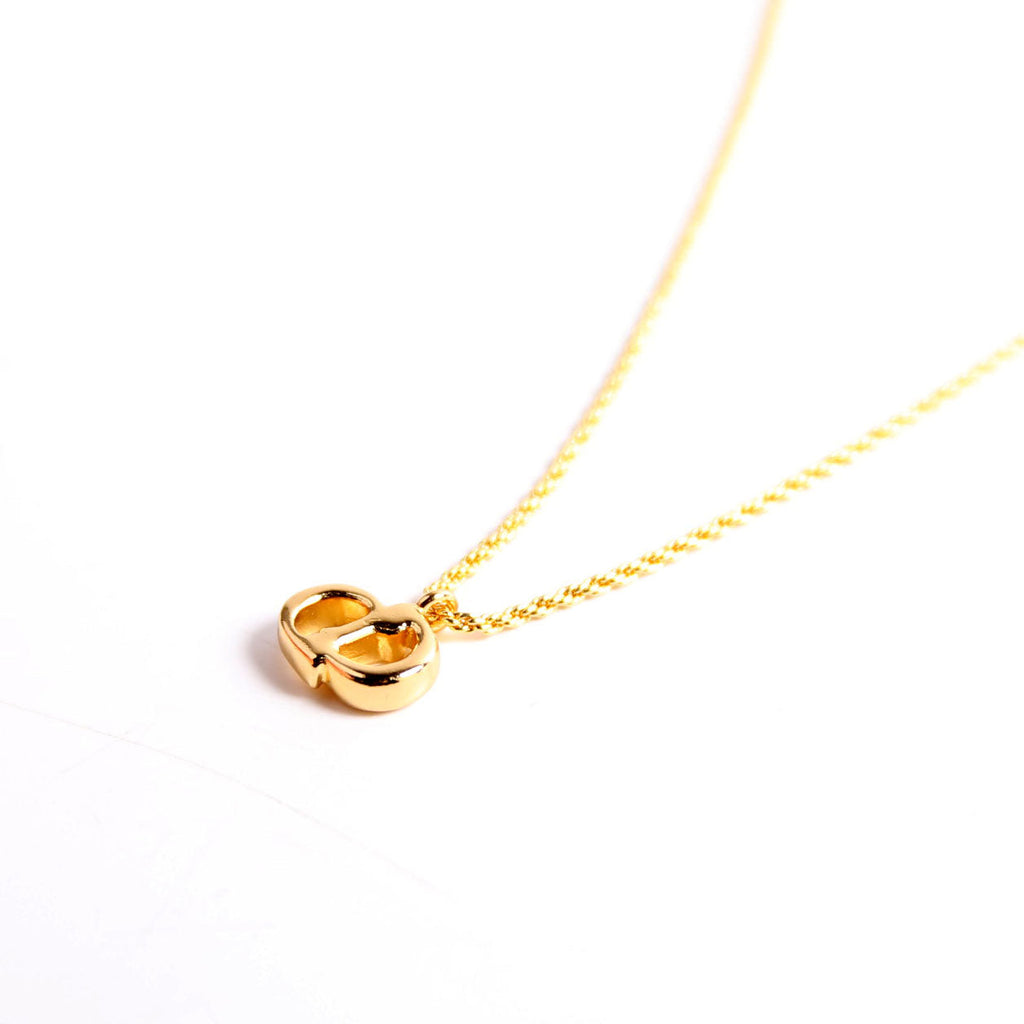 Vintage CD Pendant Necklace Gold