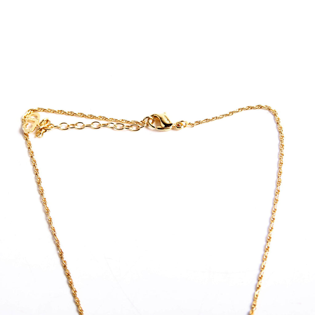 Vintage Circle CD Pendant Necklace Gold