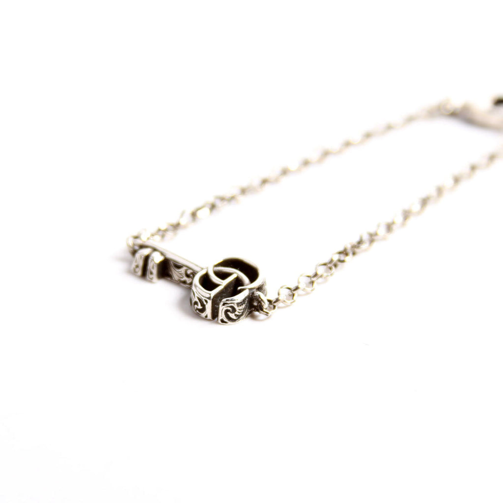 Double G Key Pendant Bracelet 925