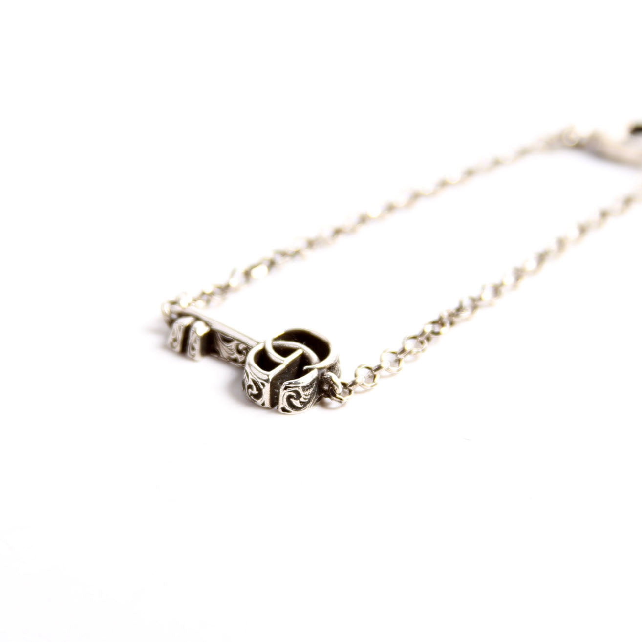 Double G Key Pendant Bracelet 925