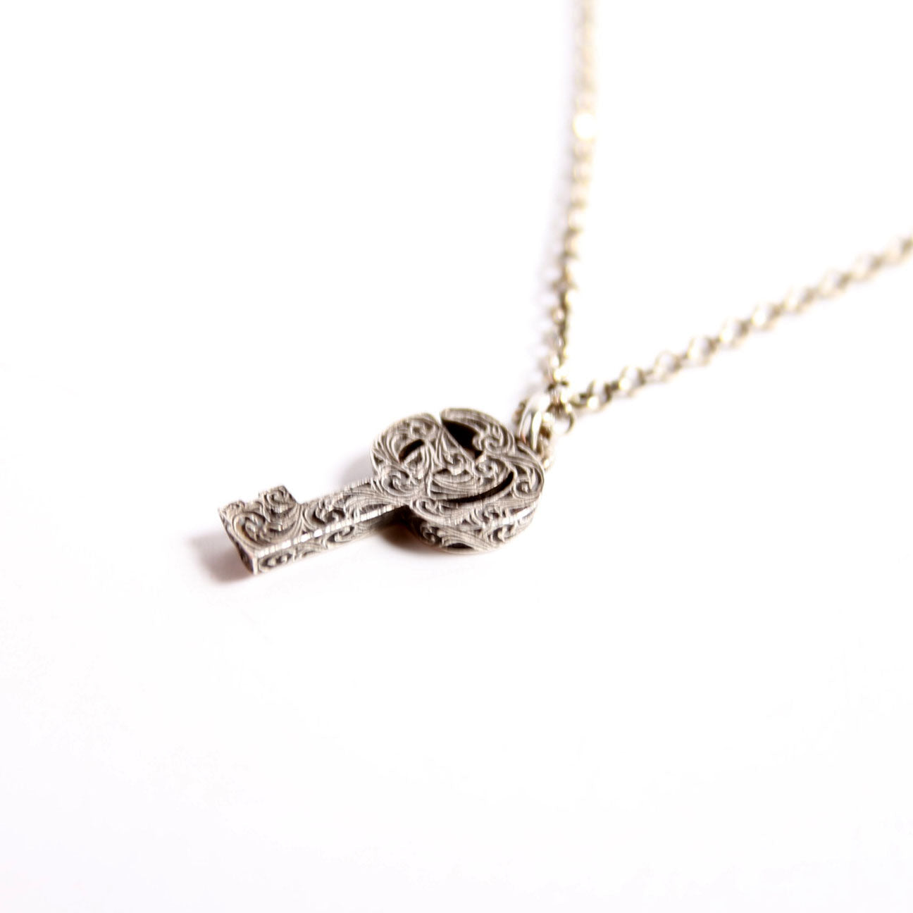 Double G Key Pendant Necklace 925
