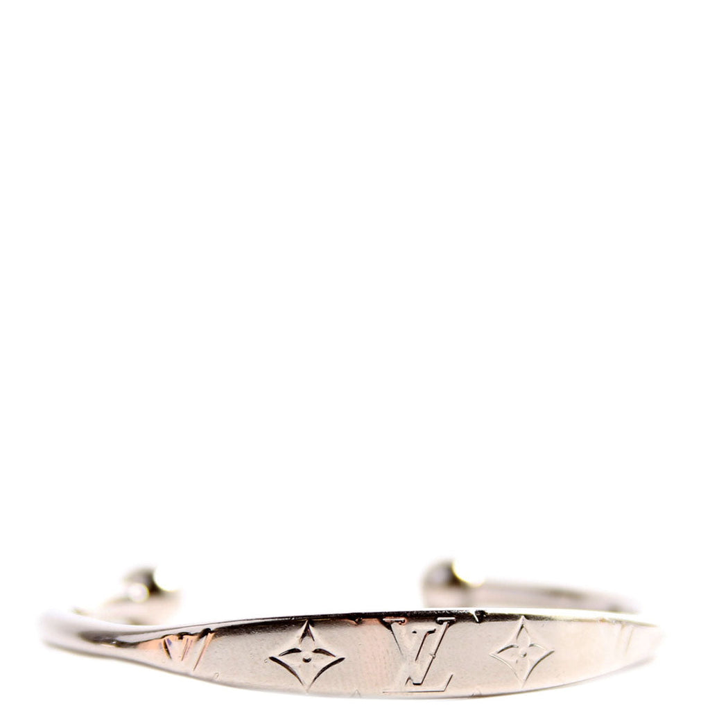 Jonc Monogram Cuff Bracelet Size M Silver