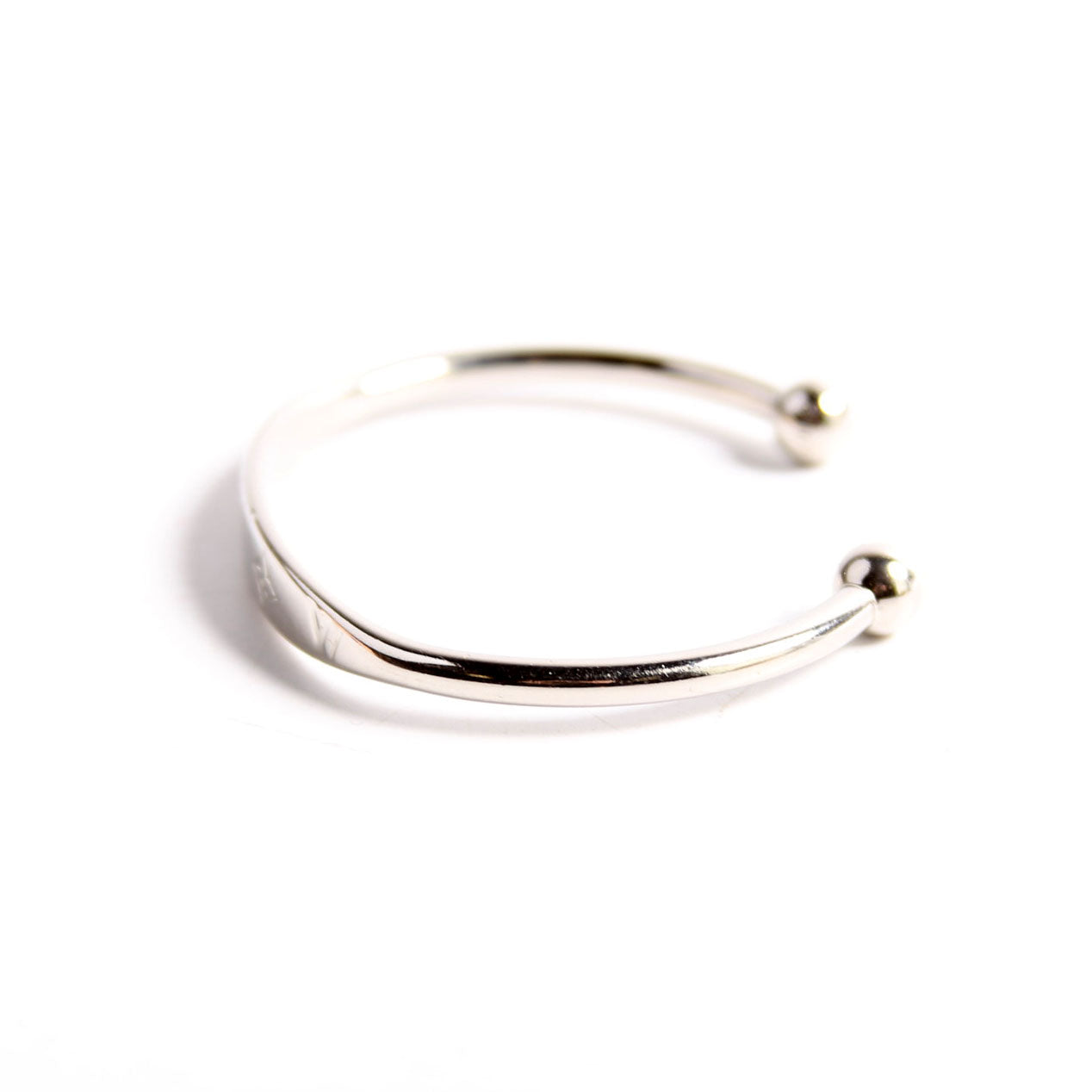 Jonc Monogram Cuff Bracelet Size M Silver
