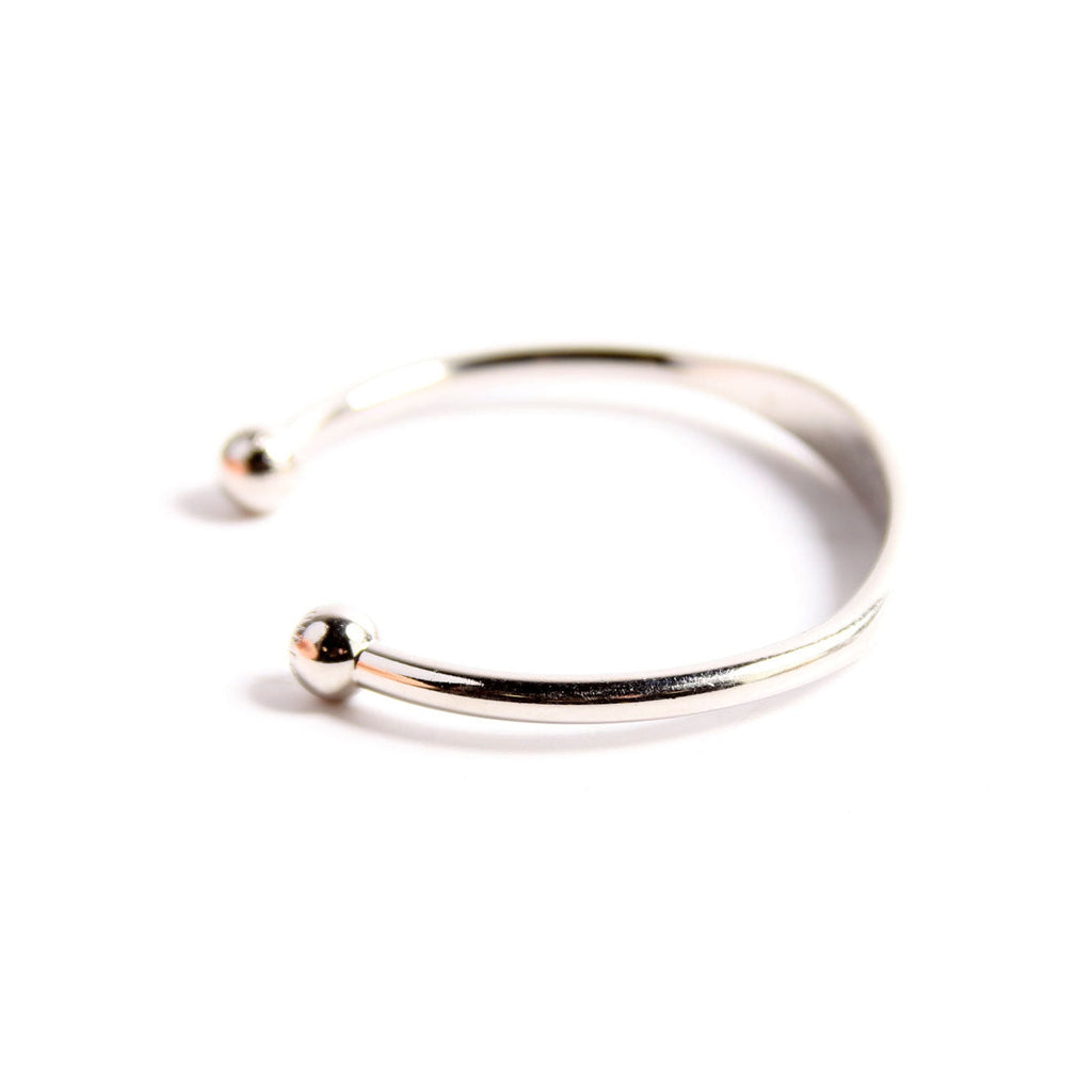 Jonc Monogram Cuff Bracelet Size M Silver