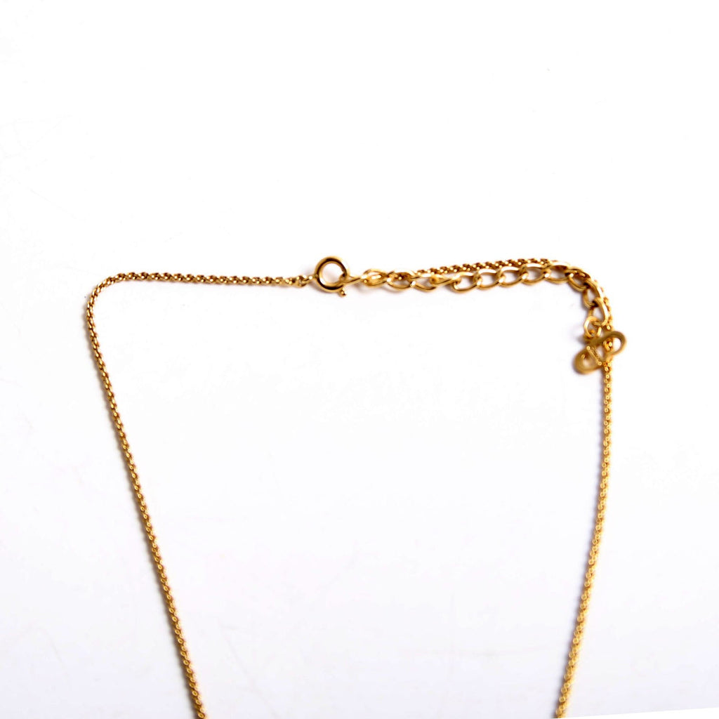 Vintage Circle CD Pendant Necklace Gold