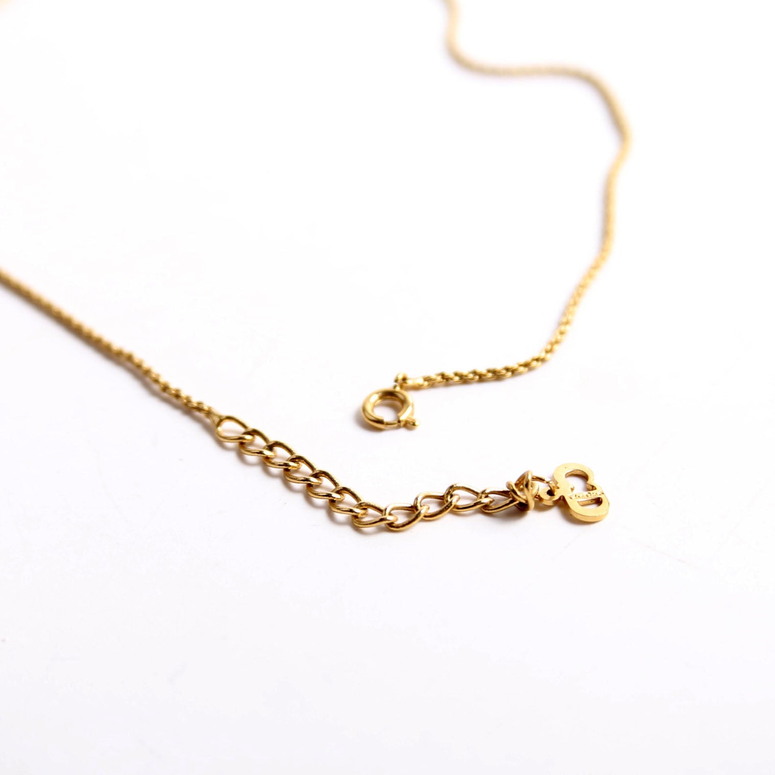 Vintage Circle CD Pendant Necklace Gold