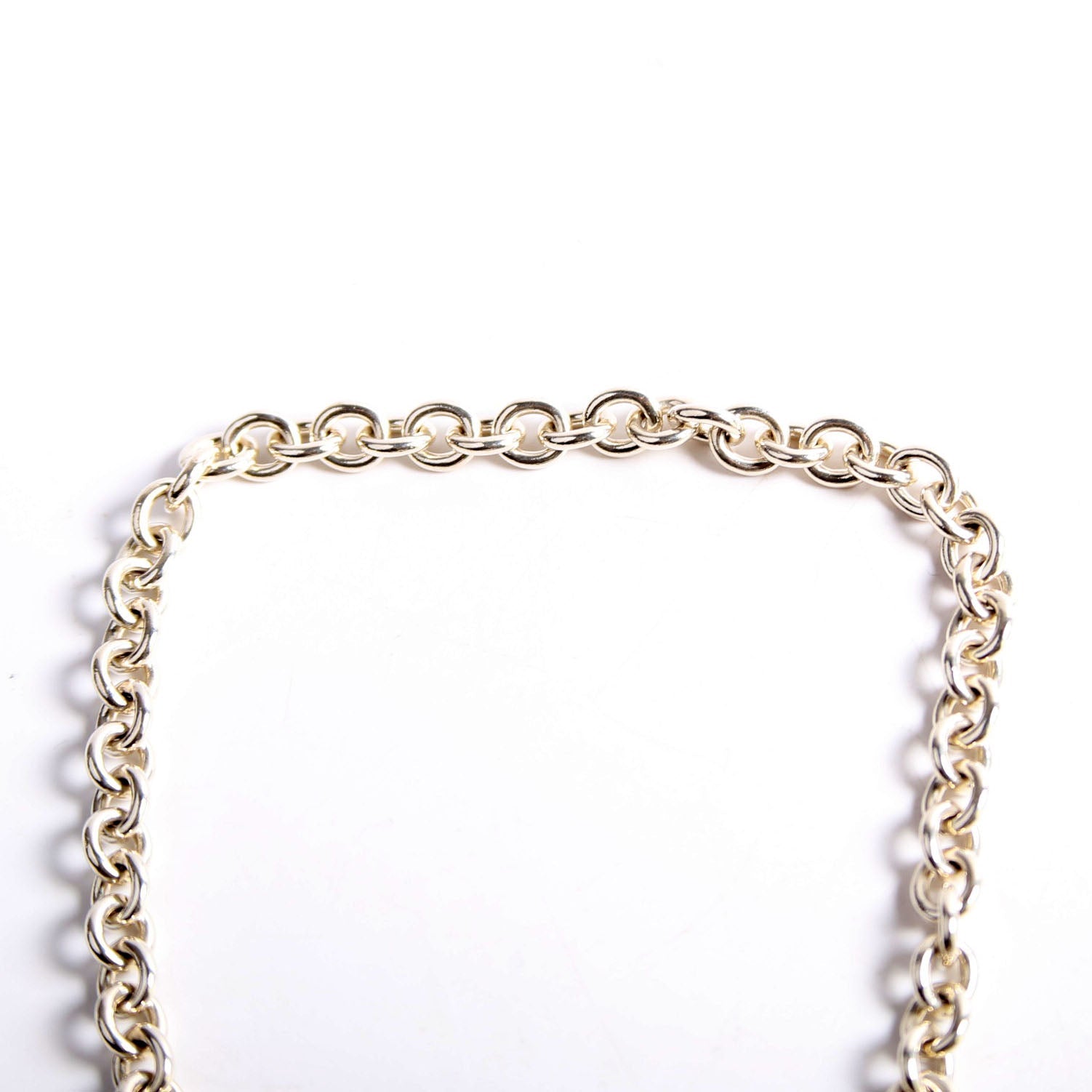 Please Return To Heart Chain Choker Necklace 925