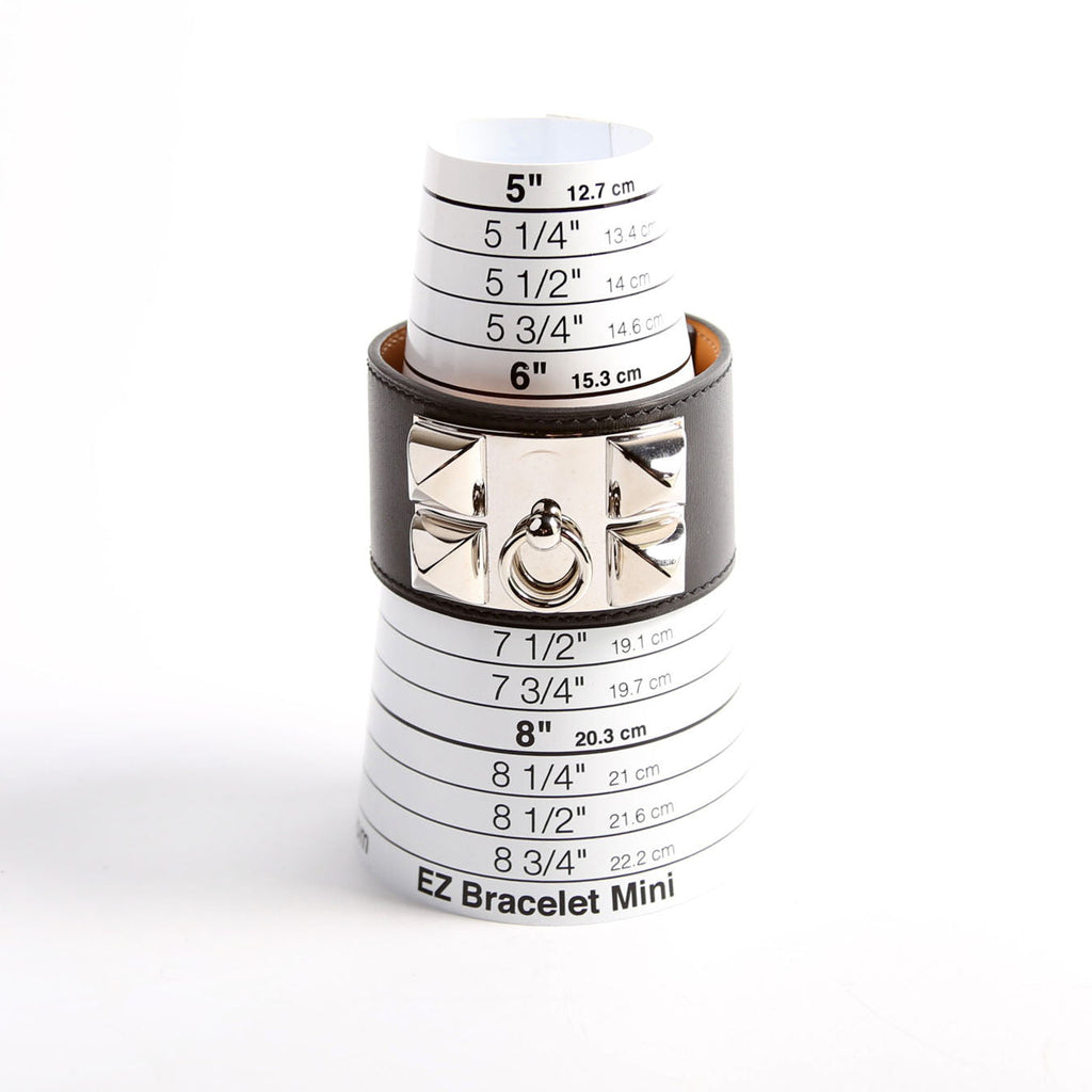 Collier De Chien Box Calfskin Bracelet Black/Silver