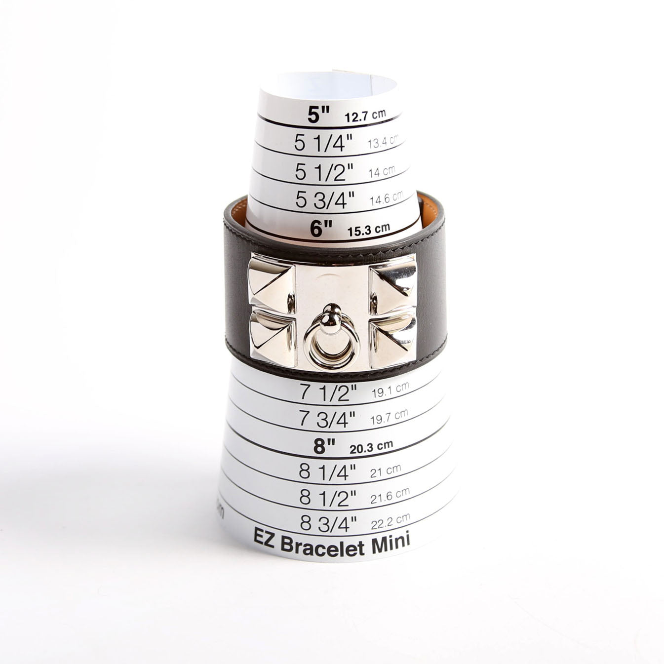 Collier De Chien Box Calfskin Bracelet Black/Silver