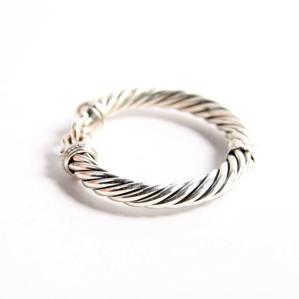 Classic Cable 8MM Buckle Bracelet 925/Pave