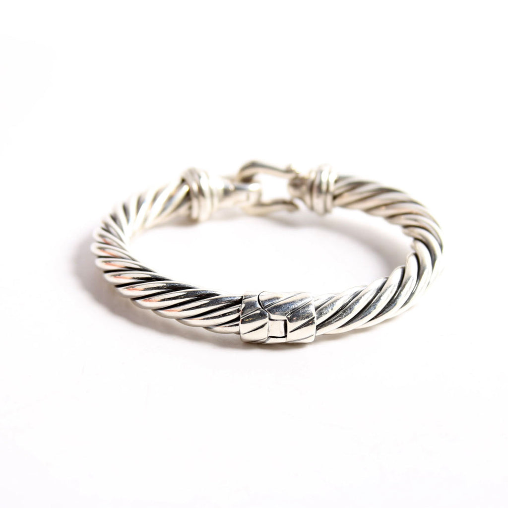 Classic Cable 8MM Buckle Bracelet 925/Pave