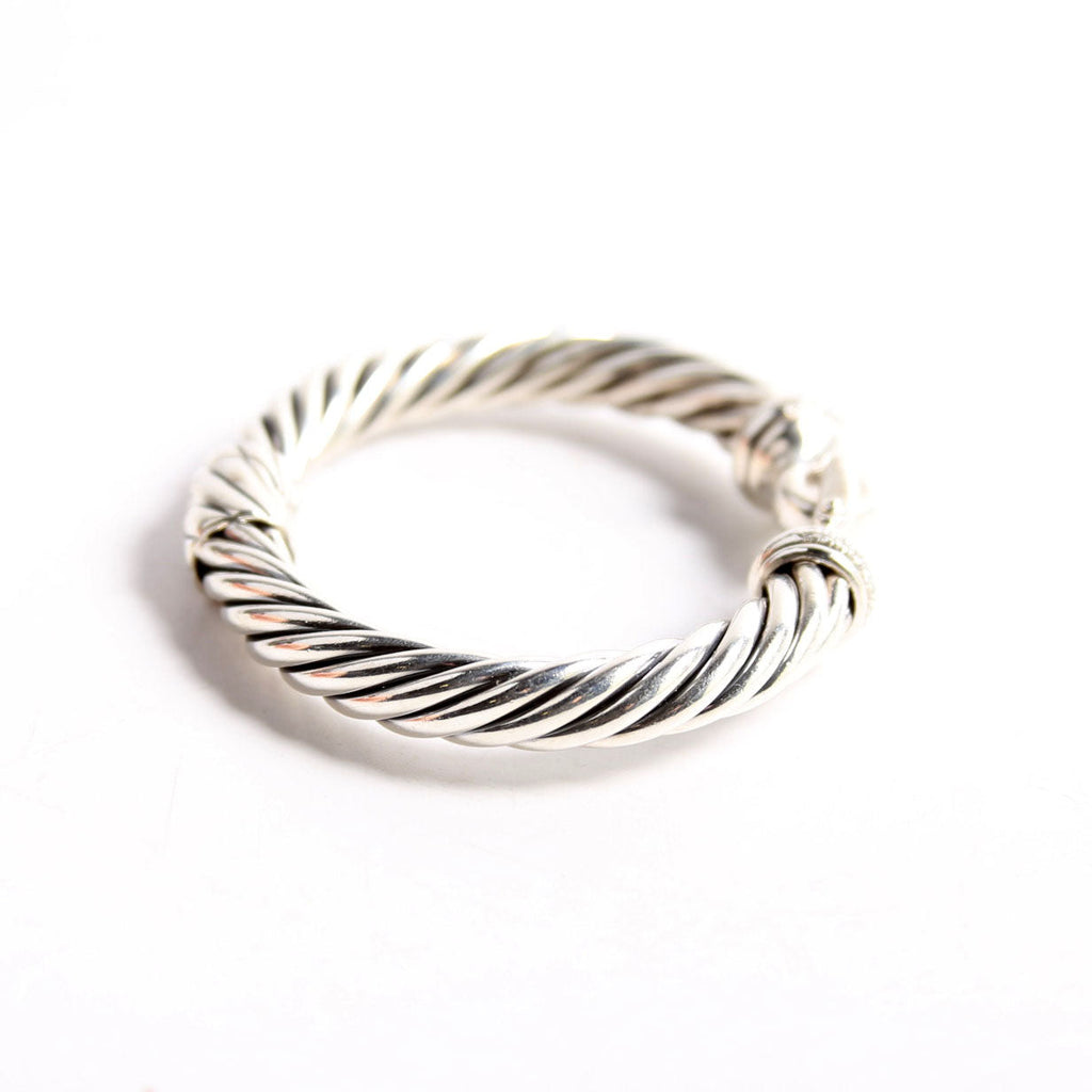 Classic Cable 8MM Buckle Bracelet 925/Pave