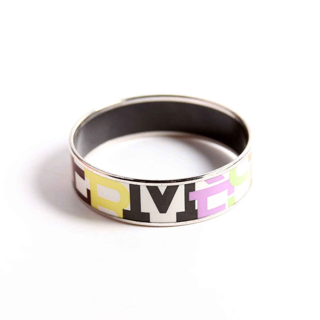 Capitales Enamel Wide Bangle Bracelet Multicolor