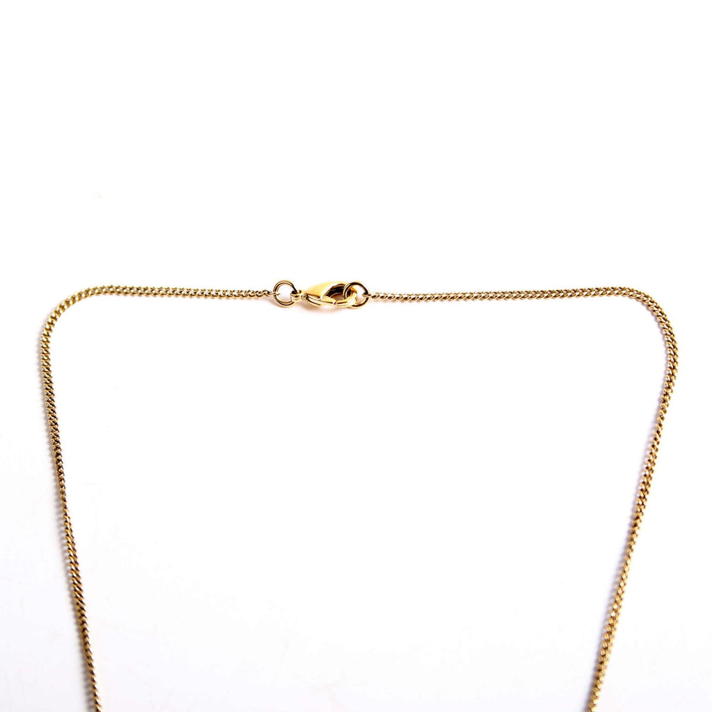 CC Strass Pendant Necklace Gold