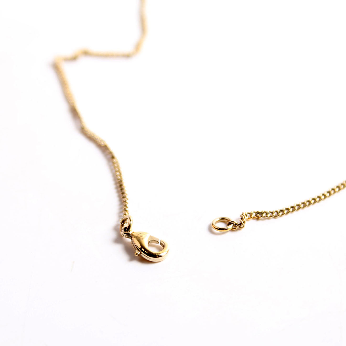 CC Strass Pendant Necklace Gold