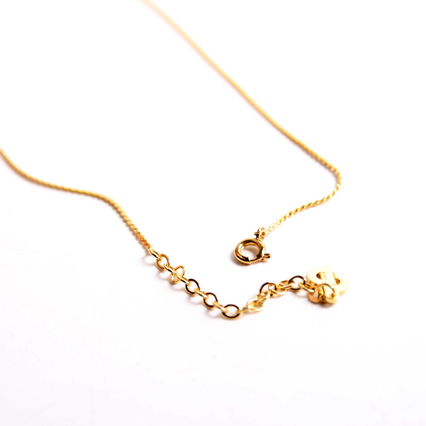 Vintage CD Pendant Necklace Gold