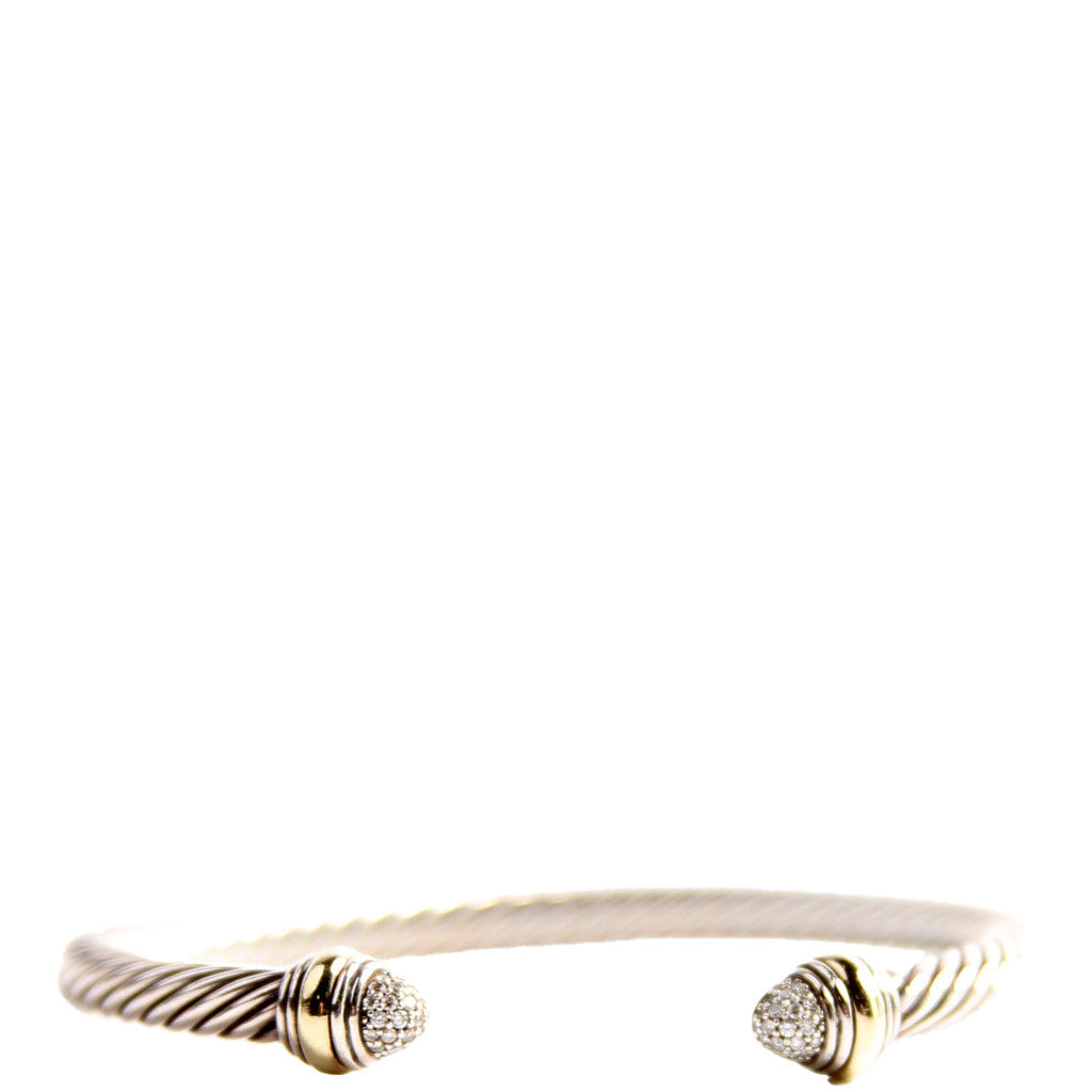 Classic Cable 5MM Bracelet 925/585/Pave