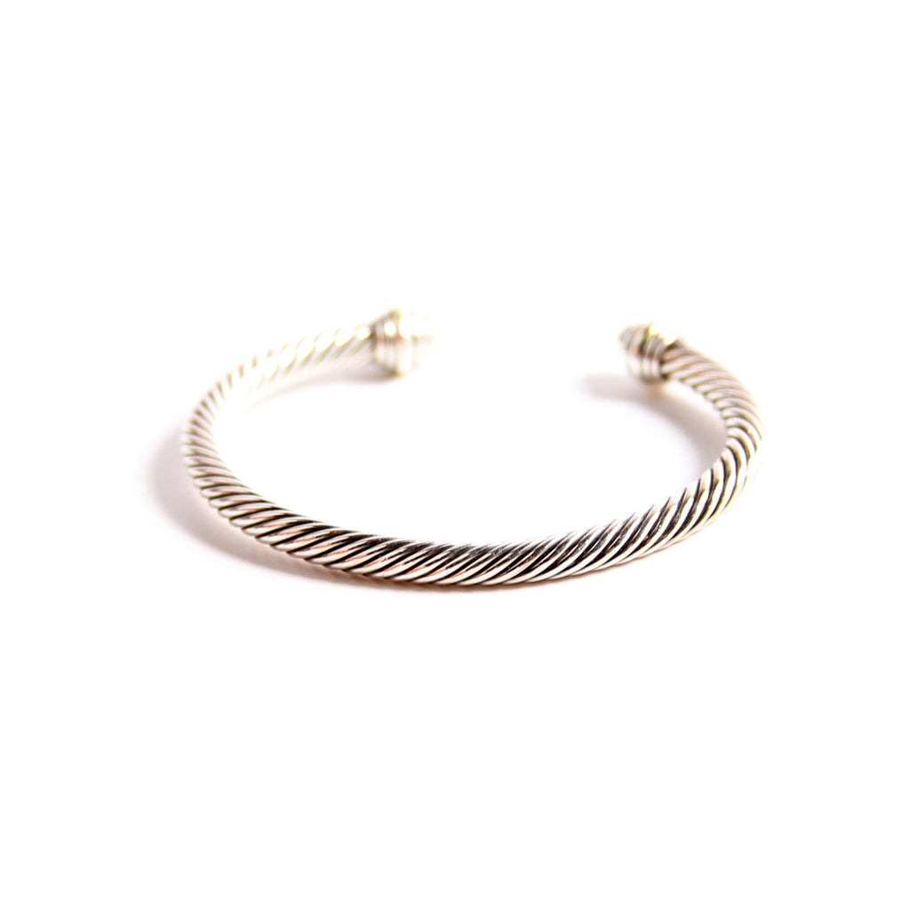 Classic Cable 5MM Bracelet 925/585/Pave