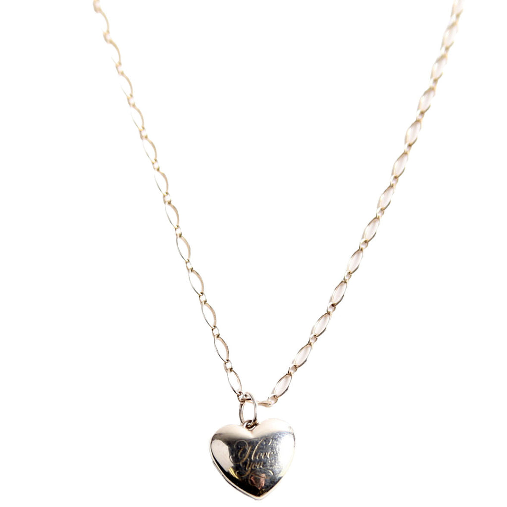 Heart Locket Pendant Necklace 925