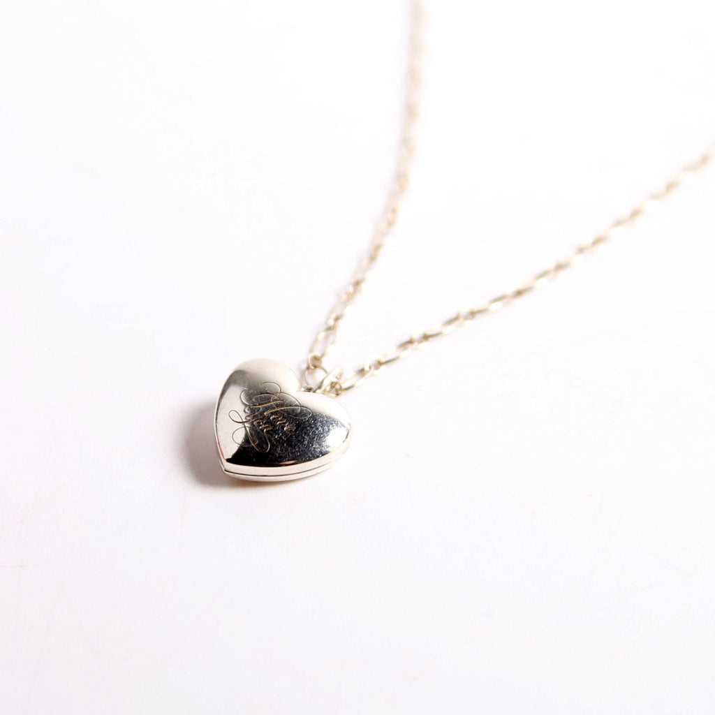 Heart Locket Pendant Necklace 925