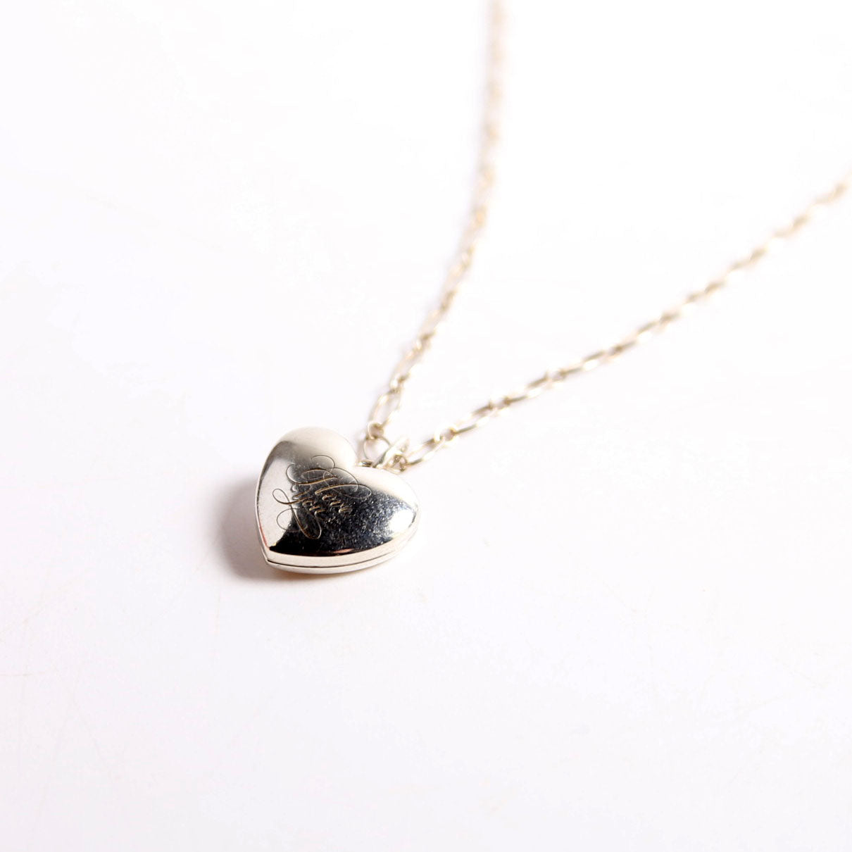 Heart Locket Pendant Necklace 925