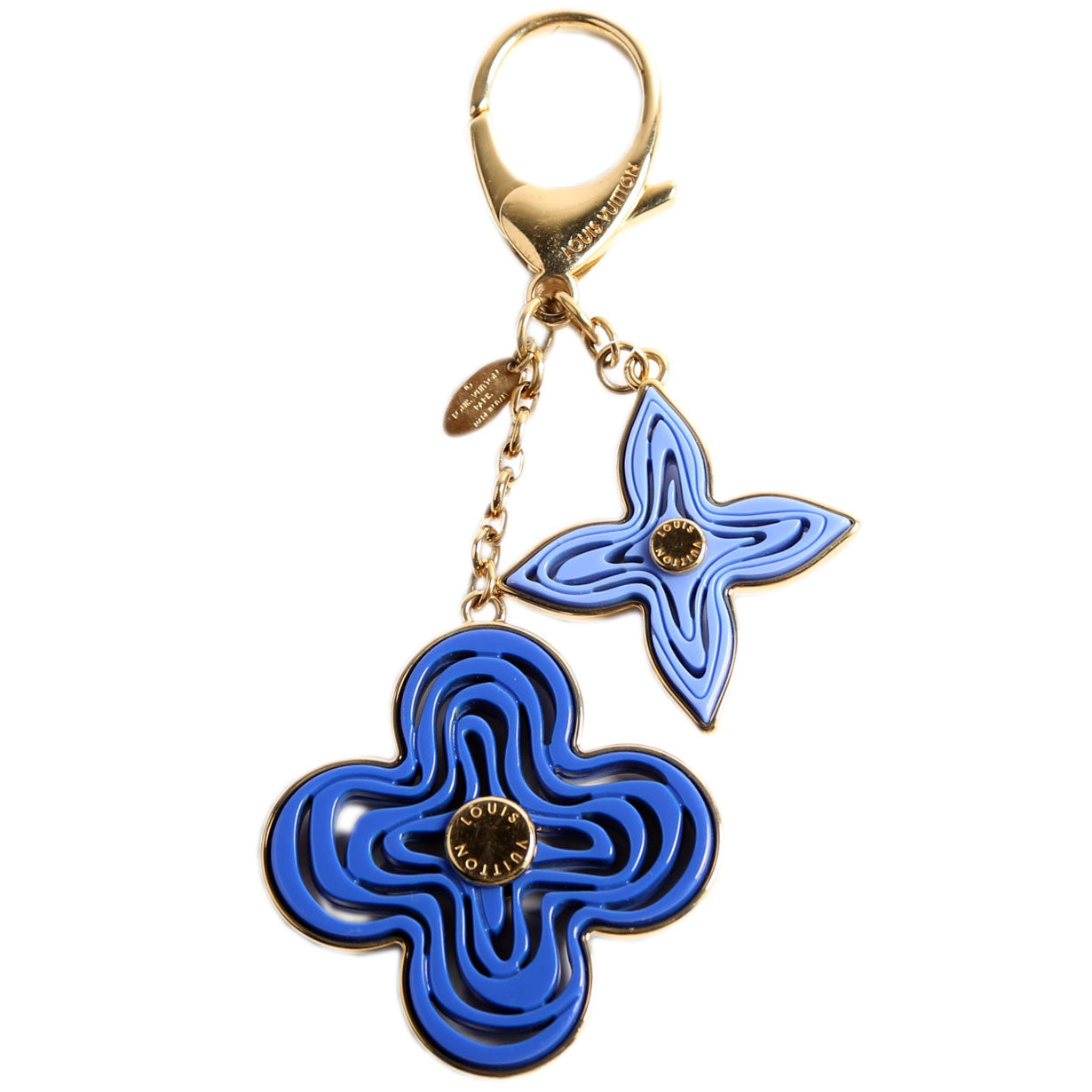 Resin Naif Bag Charm Blue/Gold