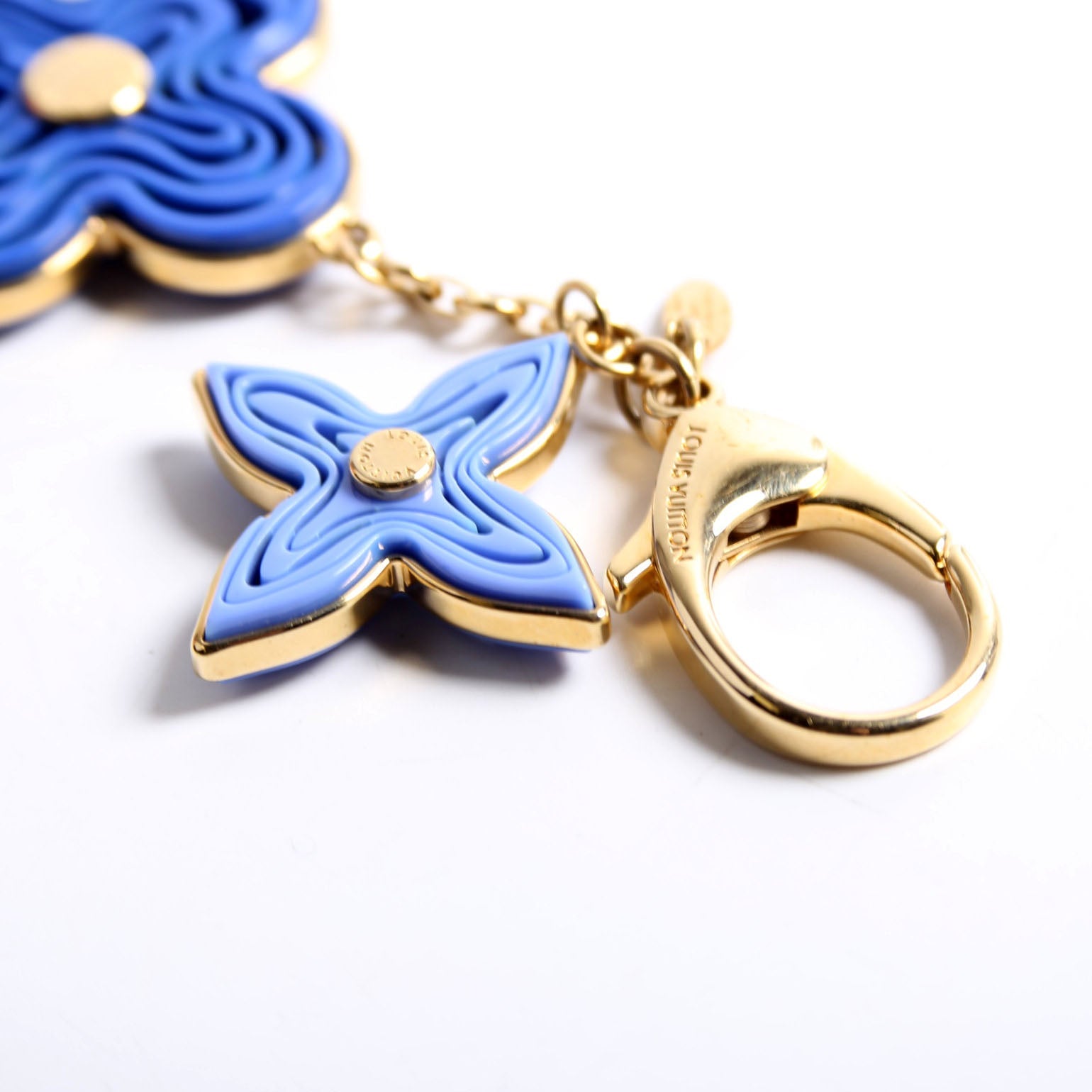 Resin Naif Bag Charm Blue/Gold